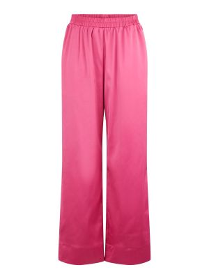 Широки панталони тип „марлен“ Pieces розово