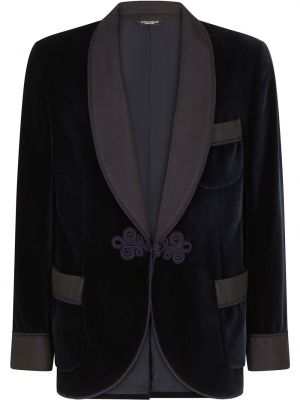 Žametna satenska jakna iz rebrastega žameta Dolce & Gabbana