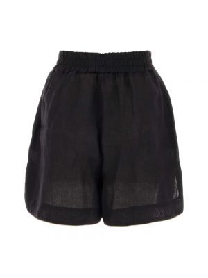 Pantalones cortos de lino Palm Angels negro