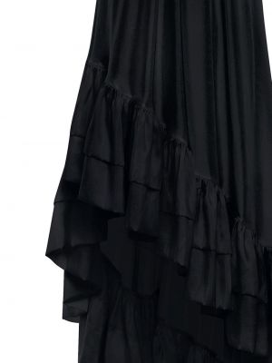 Hedvábné koktejlové šaty Azeeza černé