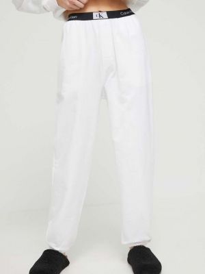 Хлопковые брюки Calvin Klein Underwear белые