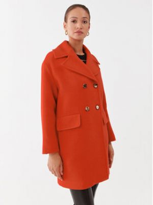 Manteau en laine Pinko rouge