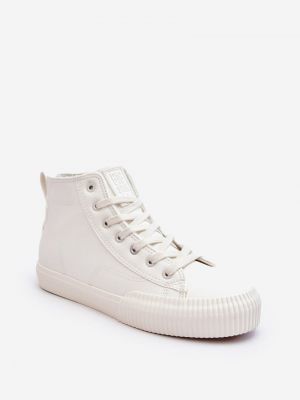 Sneakers με φερμουάρ με μόνωση με μοτίβο αστέρια Big Star Shoes λευκό