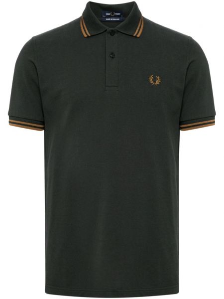 Poloshirt med broderier Fred Perry grøn