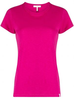 Βαμβακερή μπλούζα Rag & Bone ροζ