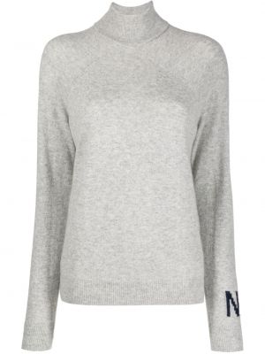 Kašmírový sveter Nina Ricci sivá