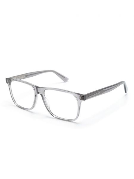 Průsvitné brýle Alexander Mcqueen Eyewear šedé