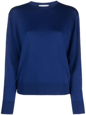 Μάλλινος πουλόβερ από μαλλί merino με στρογγυλή λαιμόκοψη John Smedley μπλε