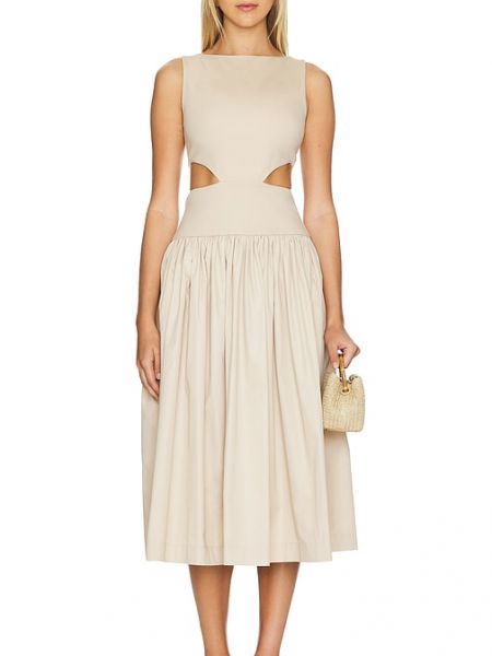 Robe mi-longue L'academie beige