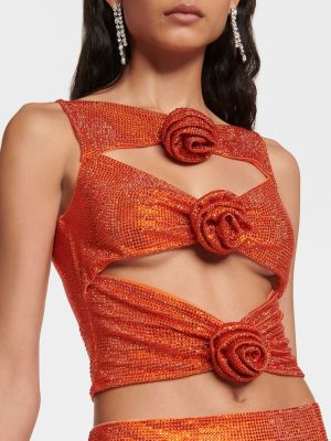 Crop top Giuseppe Di Morabito portocaliu