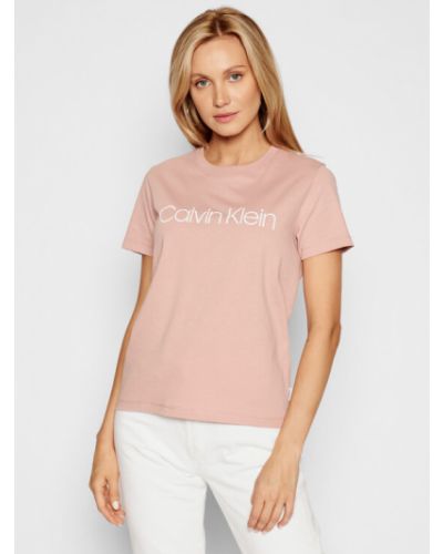 Priliehavé tričko Calvin Klein ružová