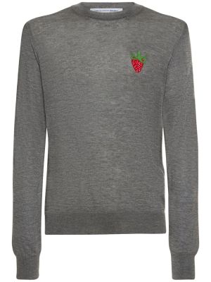 Sweter wełniany Comme Des Garcons Shirt szary