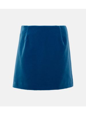 Βελούδινη φούστα mini Blazé Milano μπλε