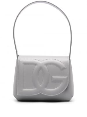 Δερμάτινη τσάντα ώμου Dolce & Gabbana γκρι