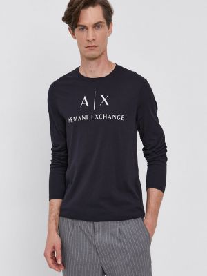 Tričko s dlouhým rukávem s potiskem s dlouhými rukávy Armani Exchange