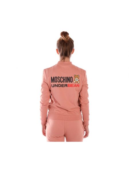 Bluza z kapturem Moschino różowa