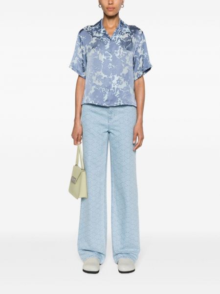 Krekls ar ziediem kamuflāžas Kenzo zils