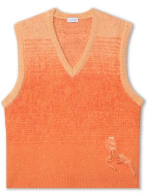 Oranžová vesta s výstřihem do v s přechodem barev John Elliott