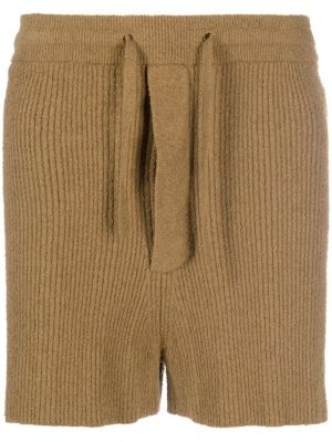 Pletene kratke hlače Nanushka rjava