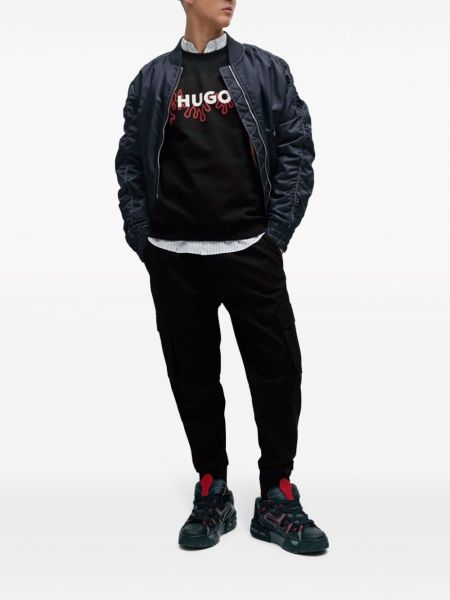 Sweatshirt aus baumwoll mit print Hugo schwarz