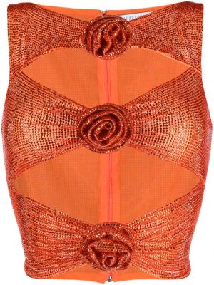 Crop top Giuseppe Di Morabito orange