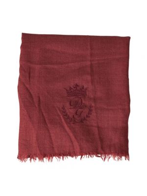 Bufanda de seda de cachemir con estampado de cachemira Dolce & Gabbana marrón