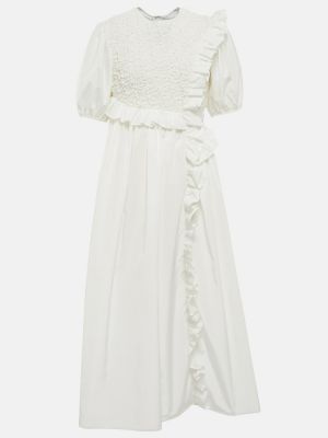 Макси рокля с волани Cecilie Bahnsen бяло
