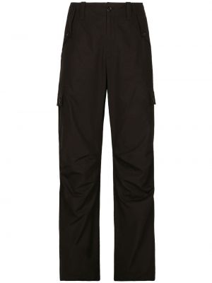 Памучни карго панталони Dolce & Gabbana черно