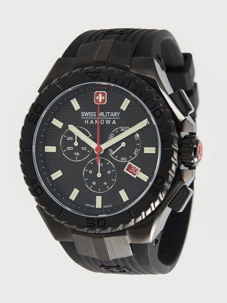 Czarny zegarek Swiss Military Hanowa