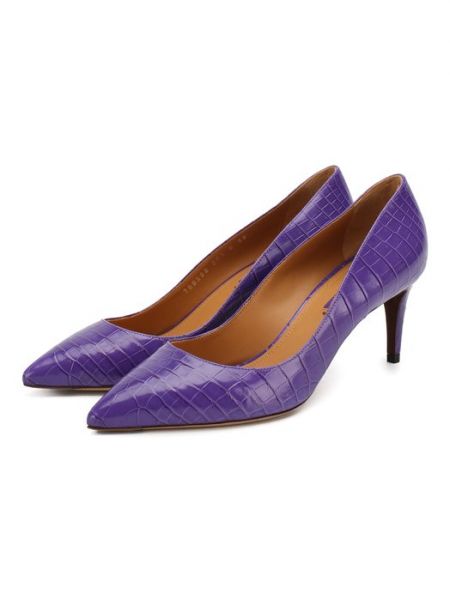 Кожаные туфли Ralph Lauren фиолетовые