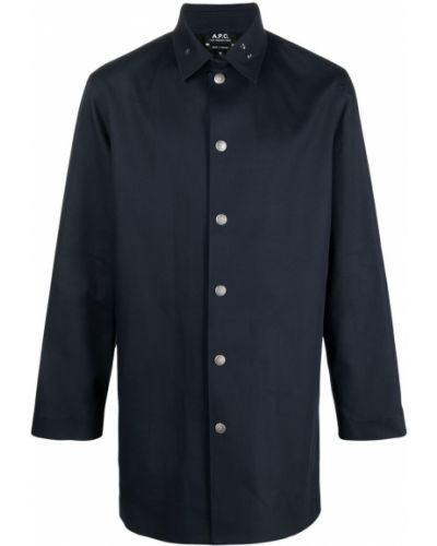 Bavlněný kabát A.p.c. modrý