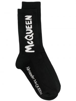 Чорапи Alexander Mcqueen черно