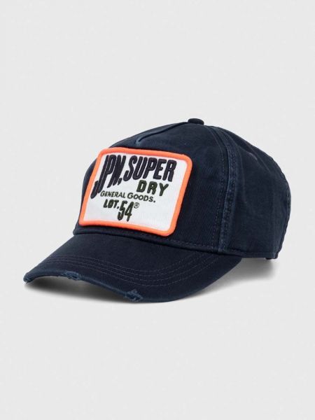 Памучна шапка с козирки с апликация Superdry