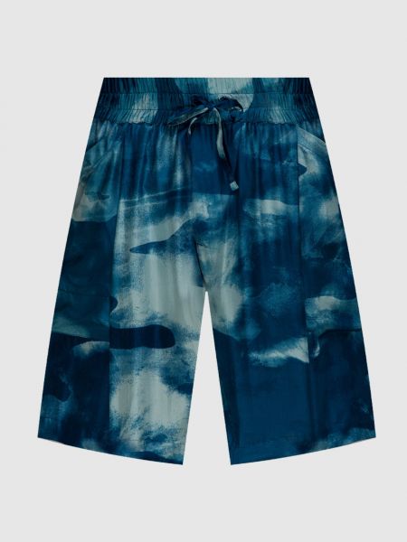 Шелковые шорты с абстрактным узором Jan Jan Van Essche синие