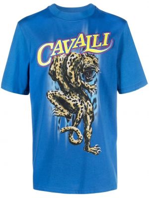 T-shirt Roberto Cavalli blå