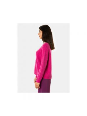 Jersey de alpaca de tela jersey de cuello redondo Max Mara Weekend rosa