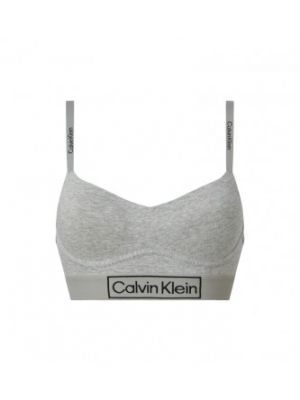 Soutien-gorge bralette en coton Calvin Klein gris
