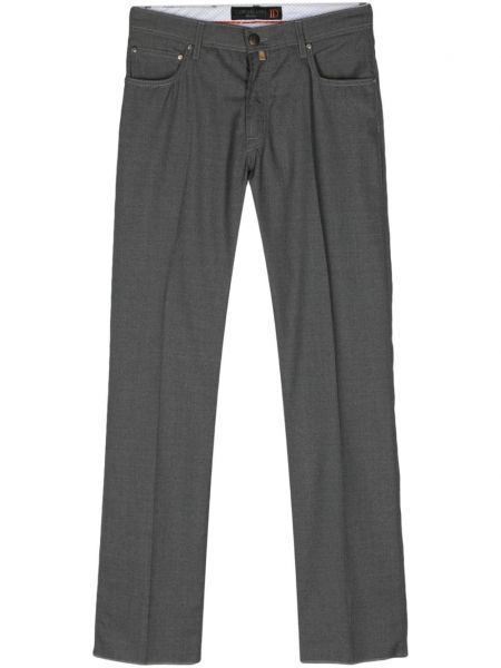 Ravne hlače Corneliani siva