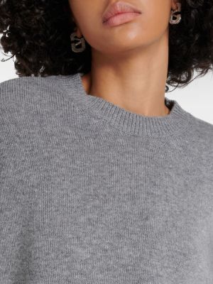 Jersey de lana con plumas de tela jersey Valentino gris