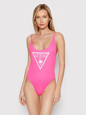 Vientisas maudymosi kostiumėlis Guess rožinė