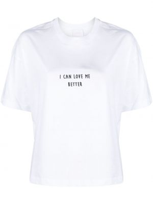 T-shirt con stampa Merci bianco