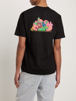 Džerzej bavlnené tričko s potlačou Sundek čierna