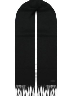 Шерстяной шарф Saint Laurent черный