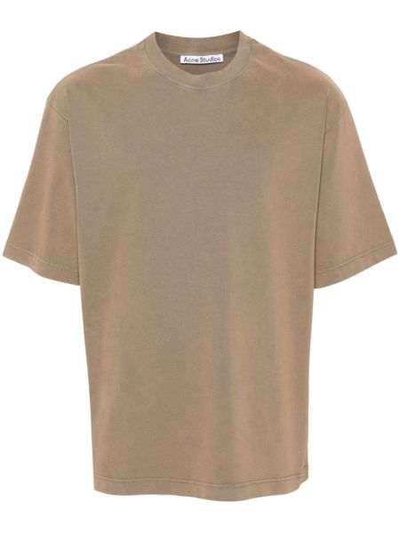 T-shirt aus baumwoll Acne Studios braun