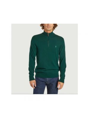Jersey cuello alto con bordado de lana de tela jersey Polo Ralph Lauren verde