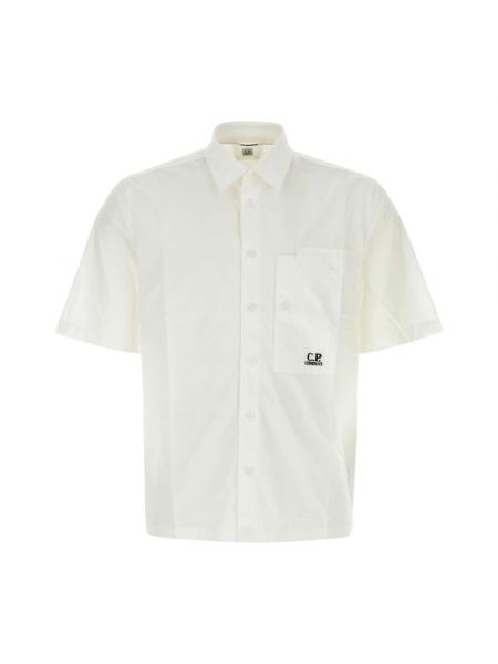 Biała koszula z krótkim rękawem C.p. Company