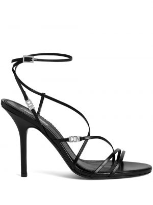 Kožené sandály Dsquared2 černé
