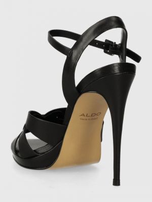 Kožené sandály Aldo černé