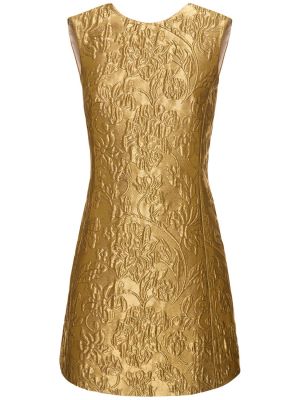Žakárové mini šaty Emilia Wickstead zlaté