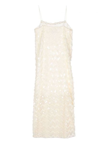 Sukienka midi z falbankami Munthe biała